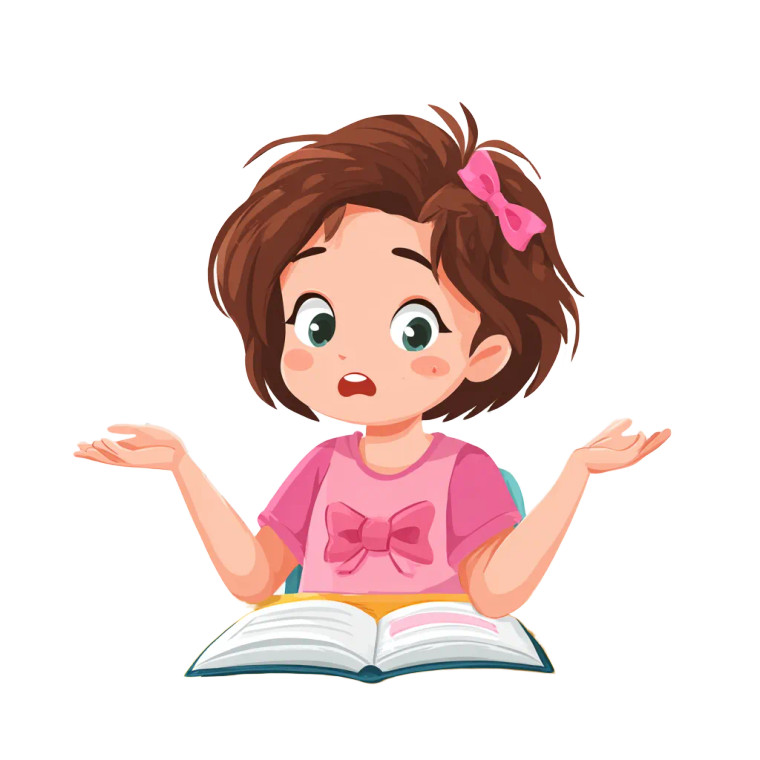 Cartoon Girl Questioning Vinyl Car Decal Sticker – Waterproof & UV-Resistant 3.4133333333333336"