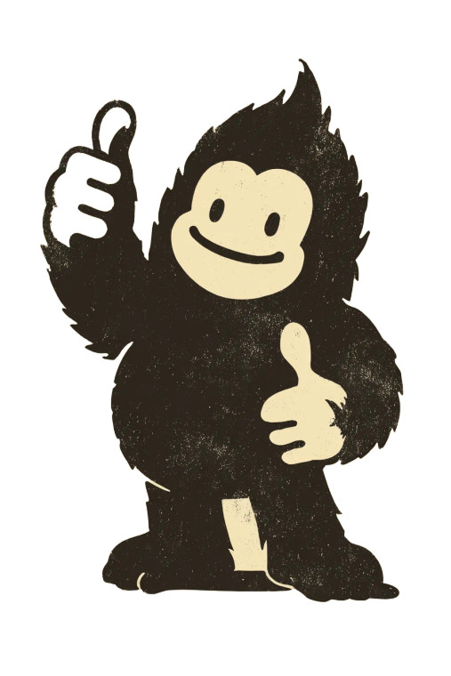 Vintage Bigfoot Logo V2 Vinyl Car Decal Sticker – Waterproof & UV-Resistant 4.4