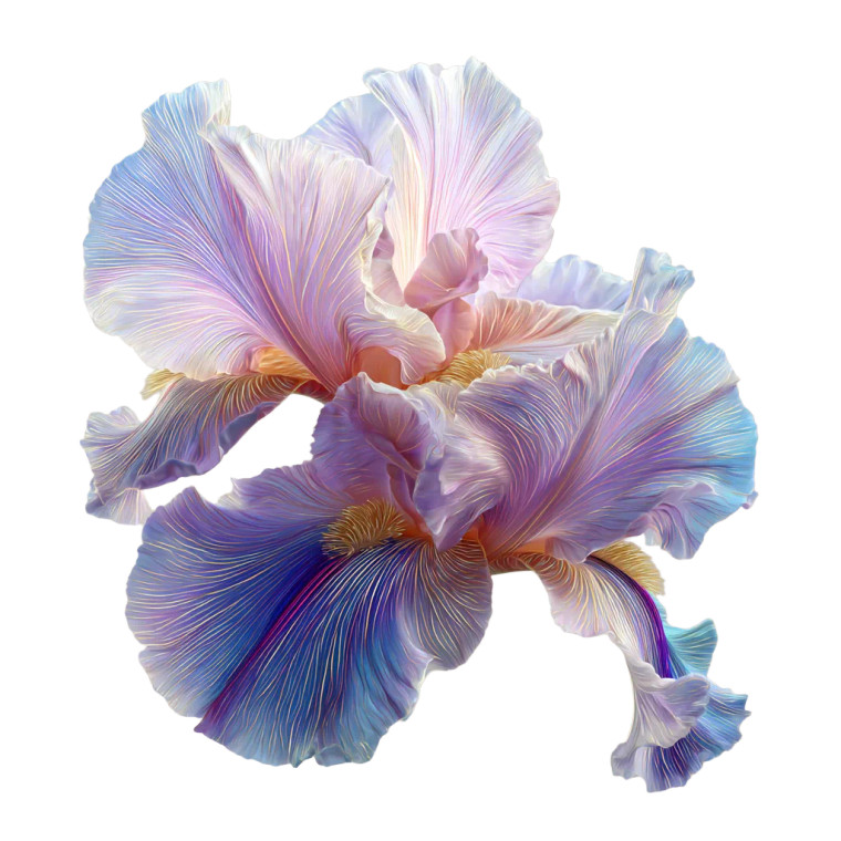 Delicate Iris Flowers Vinyl Car Decal Sticker – Waterproof & UV-Resistant 6.826666666666667"
