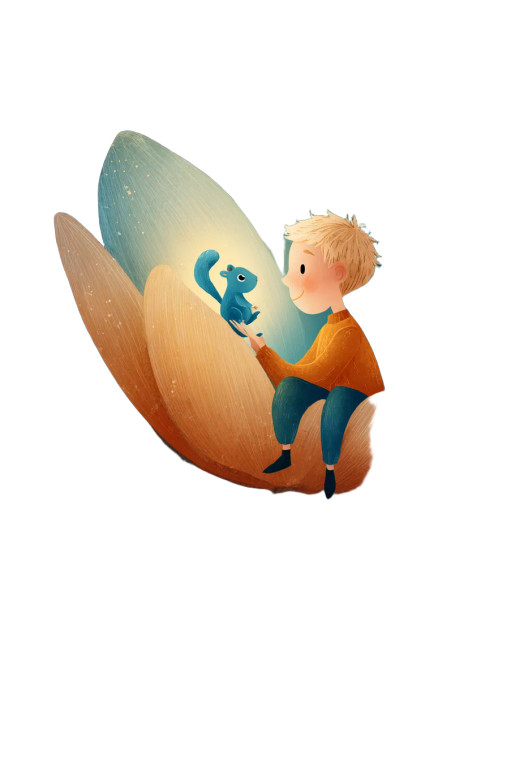 Boy With Squirrel Vinyl Car Decal Sticker – Waterproof & UV-Resistant 4.4