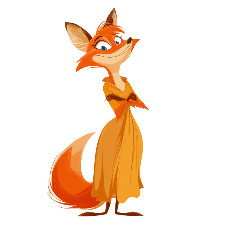 Elegant Fox Character Vinyl Car Decal Sticker – Waterproof & UV-Resistant 3.4133333333333336"