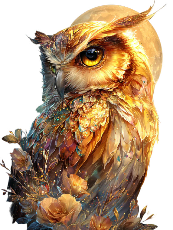 Golden Owl Vinyl Car Decal Sticker – Waterproof & UV-Resistant 4.1066666666666665"