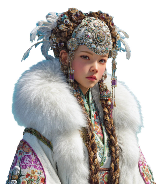 Mongolian Beauty Vinyl Car Decal Sticker – Waterproof & UV-Resistant 7.8933333333333335"