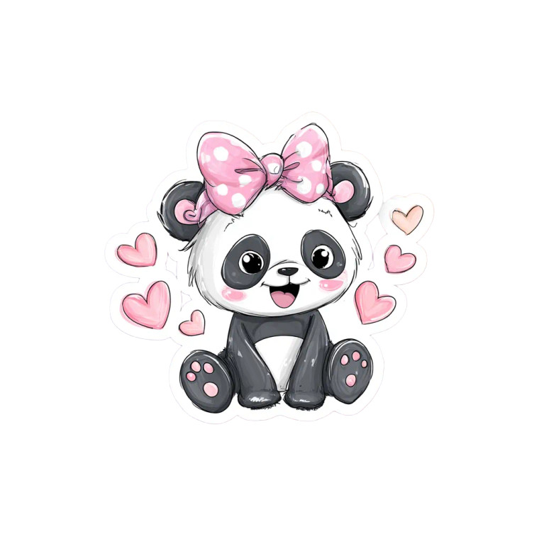Cute Baby Panda V3 Vinyl Car Decal Sticker – Waterproof & UV-Resistant 3.4133333333333336"