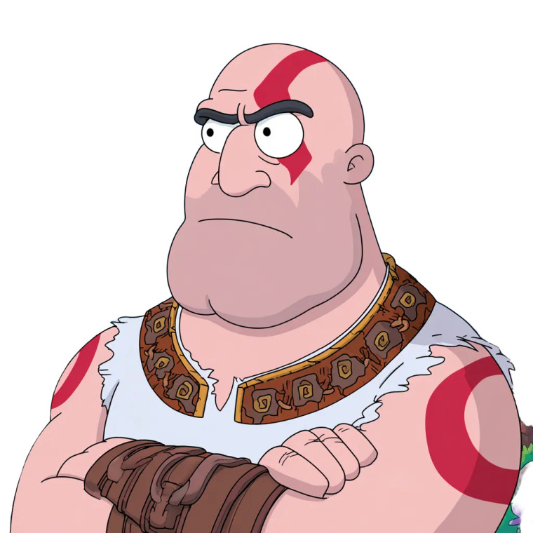 Kratos Family Guy V2 Vinyl Car Decal Sticker – Waterproof & UV-Resistant 3.4133333333333336"