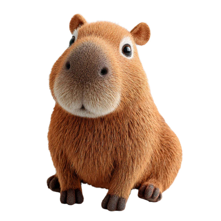 Cute Capybara V4 Vinyl Car Decal Sticker – Waterproof & UV-Resistant 3.4133333333333336"