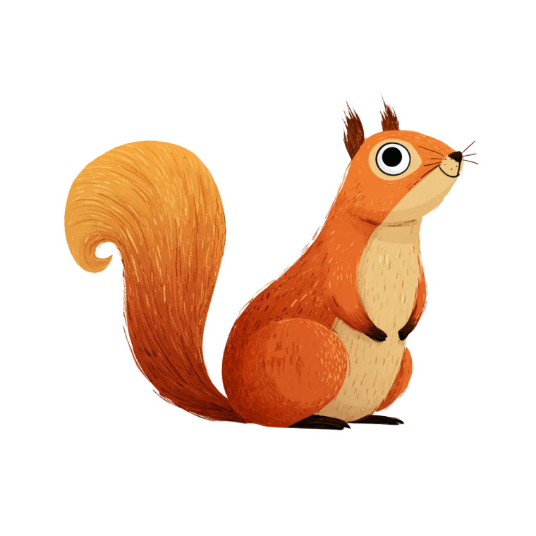 Cartoon Squirrel V2 Vinyl Car Decal Sticker – Waterproof & UV-Resistant 3.4133333333333336"