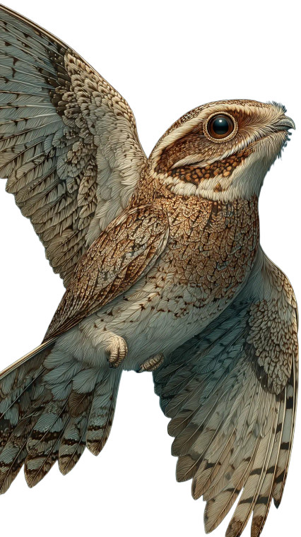 Nightjar Flight Vinyl Car Decal Sticker – Waterproof & UV-Resistant 4.8533333333333335"