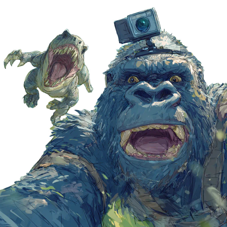 Gorilla Vlogging Escape Vinyl Car Decal Sticker – Waterproof & UV-Resistant 6.826666666666667"