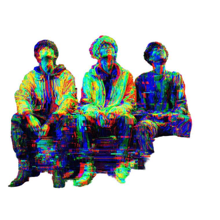 Glitched Holographic Men Vinyl Car Decal Sticker – Waterproof & UV-Resistant 6.826666666666667"