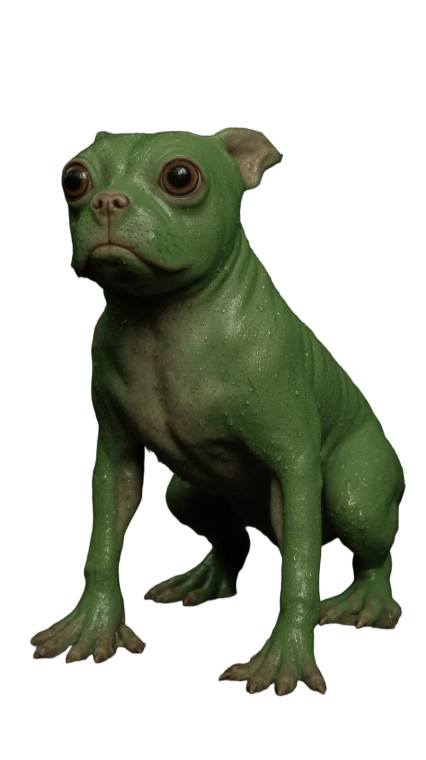 Dog-Frog Hybrid Vinyl Car Decal Sticker – Waterproof & UV-Resistant 9.706666666666667"