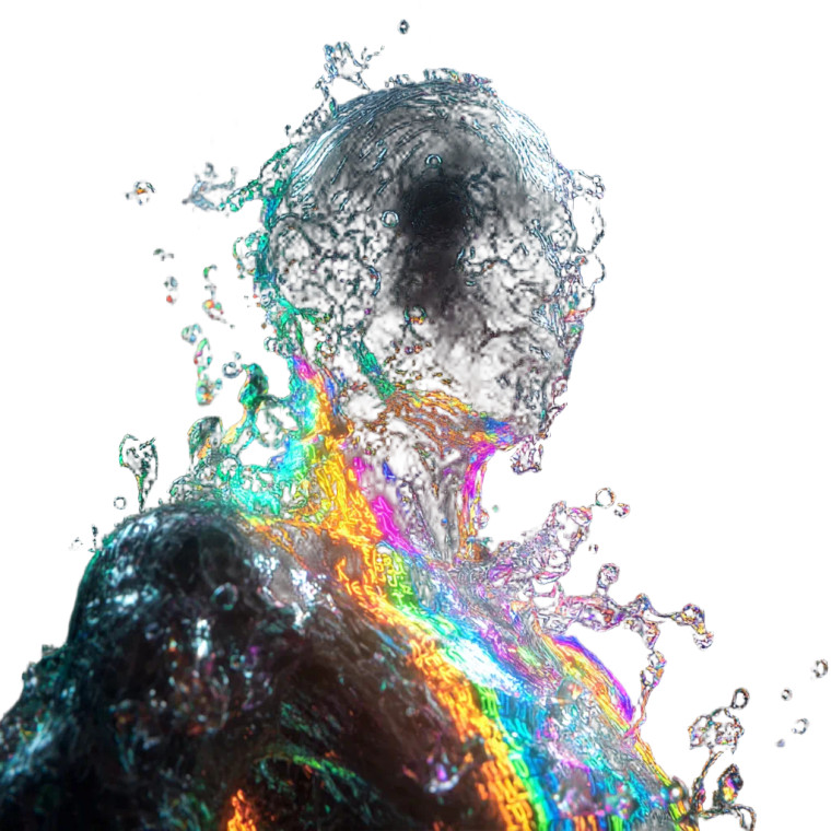 Crystalline Water Humanoid Vinyl Car Decal Sticker – Waterproof & UV-Resistant 6.826666666666667"