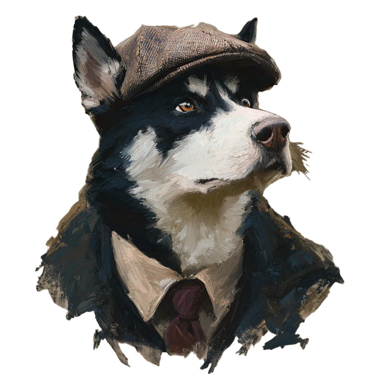 Husky Portrait V3 Vinyl Car Decal Sticker – Waterproof & UV-Resistant 3.4133333333333336"