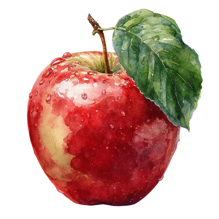 Watercolor Apple V2 Vinyl Car Decal Sticker – Waterproof & UV-Resistant 6.826666666666667"