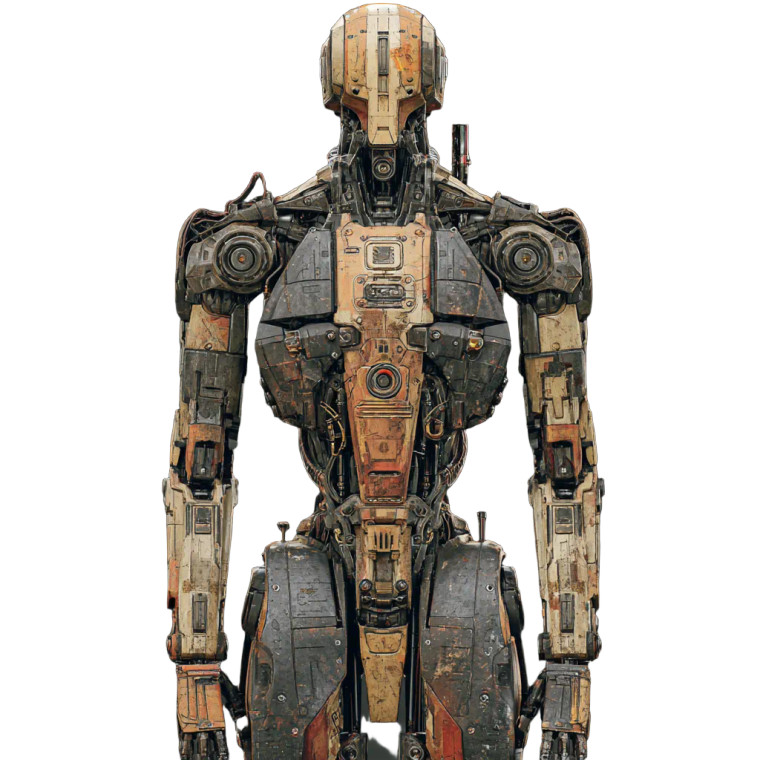 Sci-Fi Robot V5 Vinyl Car Decal Sticker – Waterproof & UV-Resistant 3.4133333333333336"