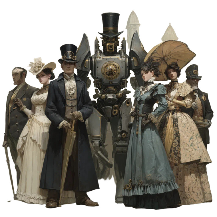 Steampunk Robot V11 Vinyl Car Decal Sticker – Waterproof & UV-Resistant 3.4133333333333336"