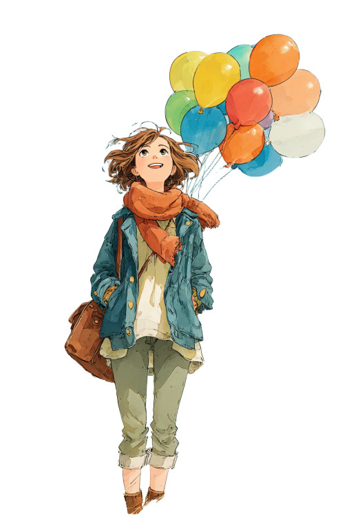 Balloon Joy Vinyl Car Decal Sticker – Waterproof & UV-Resistant 8.96"