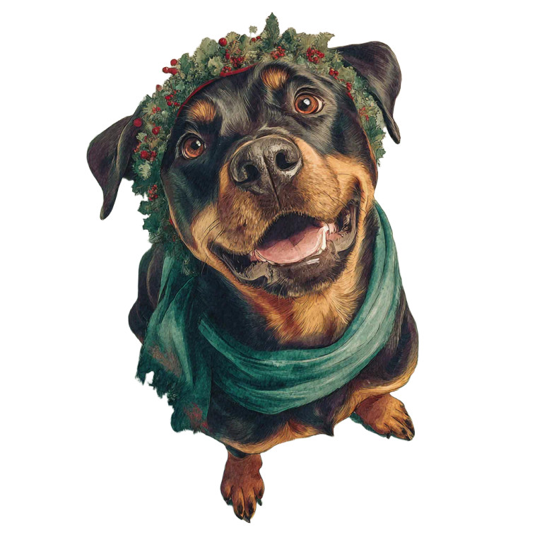 Smiling Rottweiler Vinyl Car Decal Sticker – Waterproof & UV-Resistant 6.826666666666667"