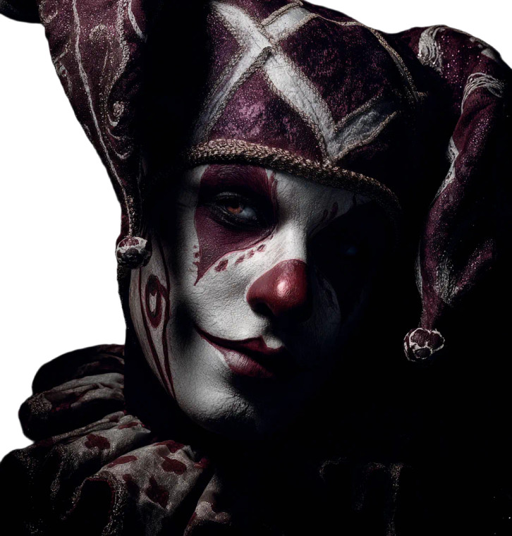 Horror Jester Vinyl Car Decal Sticker – Waterproof & UV-Resistant 3.5733333333333333"