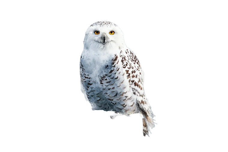 Snowy Owl Painting V2 Vinyl Car Decal Sticker – Waterproof & UV-Resistant 2.986666666666667"