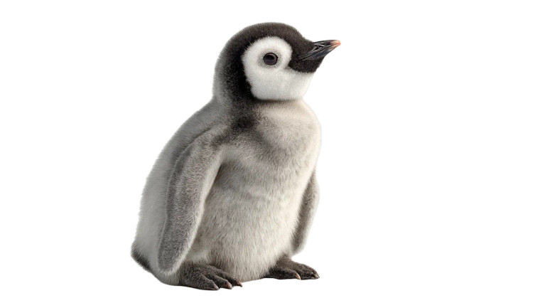 Baby Penguin Gaze Vinyl Car Decal Sticker – Waterproof & UV-Resistant 2.72"