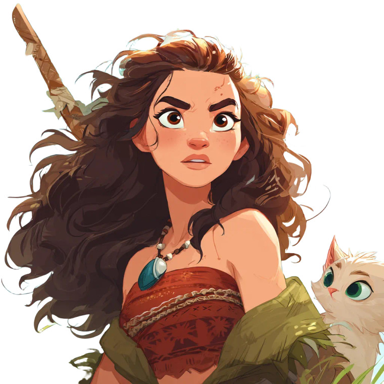 Moana Vinyl Car Decal Sticker – Waterproof & UV-Resistant 3.4133333333333336"