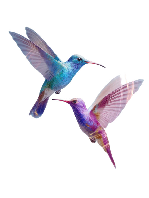 Harmonious Hummingbirds Vinyl Car Decal Sticker – Waterproof & UV-Resistant 8.213333333333333"