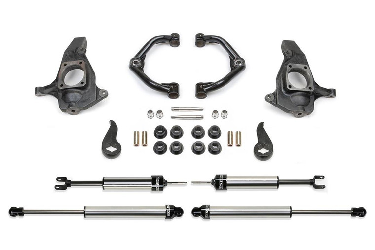 Fabtech Motorsports Leveling Kit | 4 Inch Lift for GMC Sierra, Chevy Silverado 2500/3500 | Dirt Logic SS Shocks, Torsion Keys