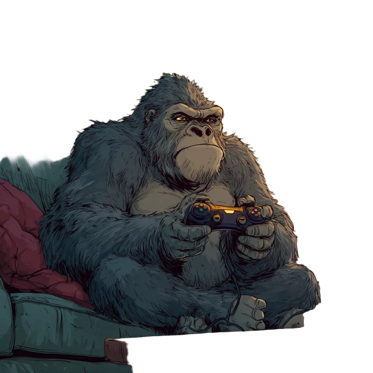 Gaming Gorilla Vinyl Car Decal Sticker – Waterproof & UV-Resistant 3.4133333333333336"