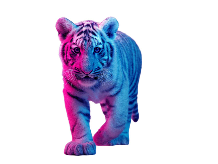 Tiger Cub Walking Vinyl Car Decal Sticker – Waterproof & UV-Resistant 6.1866666666666665"