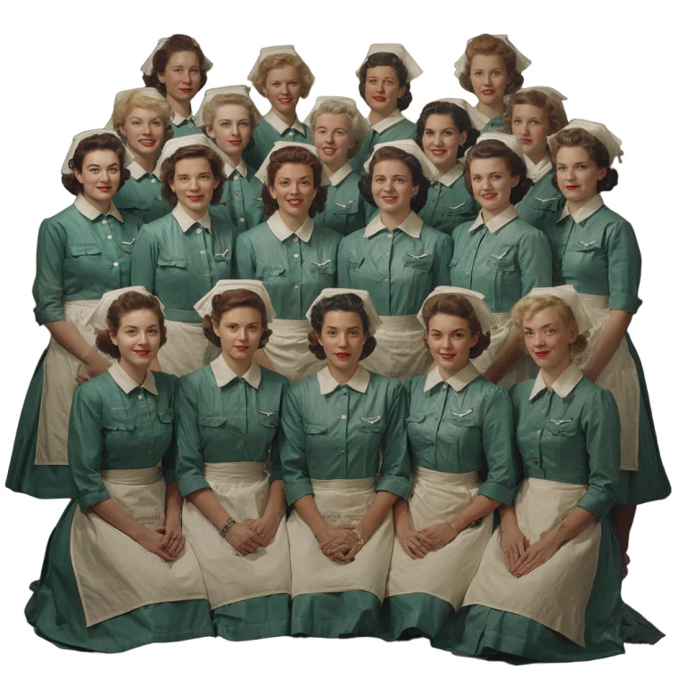 Vintage Nurse Photo Vinyl Car Decal Sticker – Waterproof & UV-Resistant 3.4133333333333336"