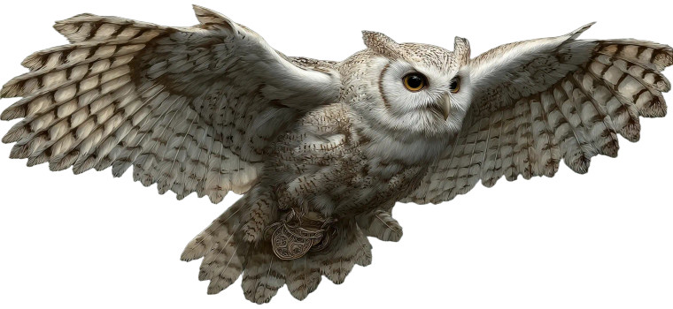 White Owl Flying Vinyl Car Decal Sticker – Waterproof & UV-Resistant 2.453333333333333"