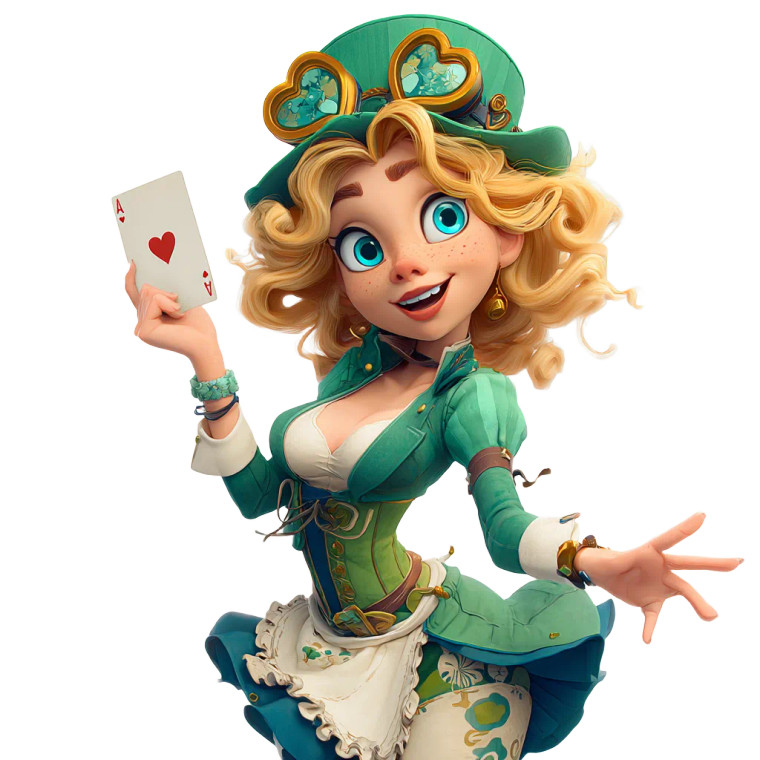 Blonde Leprechaun Woman Vinyl Car Decal Sticker – Waterproof & UV-Resistant 3.4133333333333336"