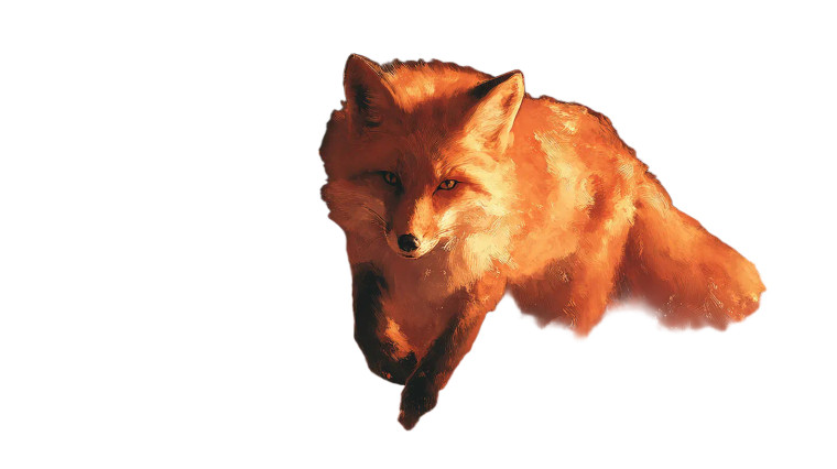 Glowing Spirit Fox Vinyl Car Decal Sticker – Waterproof & UV-Resistant 2.72"