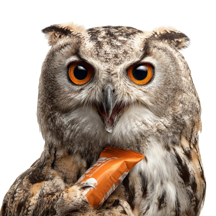 Sneaky Owl Biting Vinyl Car Decal Sticker – Waterproof & UV-Resistant 3.4133333333333336"