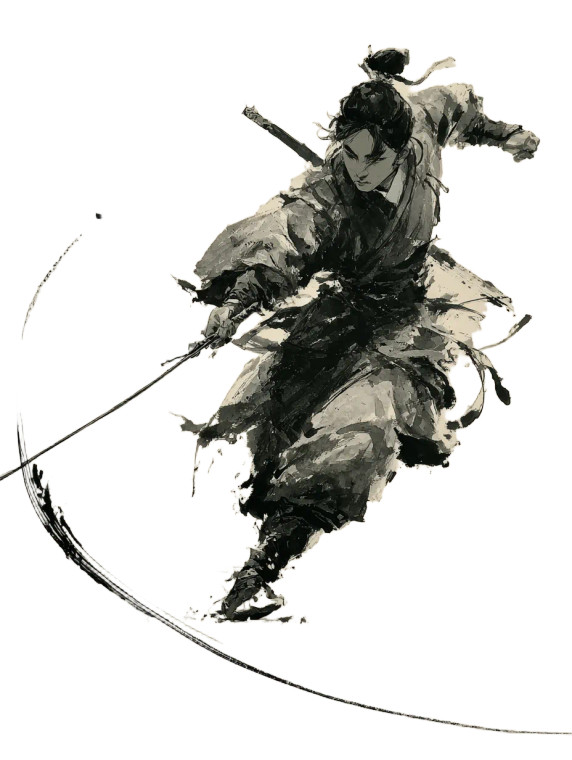 Han Swordsman Practice Vinyl Car Decal Sticker – Waterproof & UV-Resistant 4.1066666666666665"