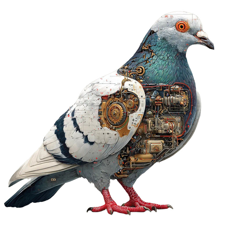 Spy Pigeon Vinyl Car Decal Sticker – Waterproof & UV-Resistant 6.826666666666667"