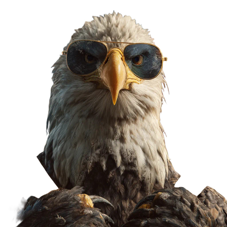 Patriotic Eagle Warrior V3 Vinyl Car Decal Sticker – Waterproof & UV-Resistant 3.4133333333333336"