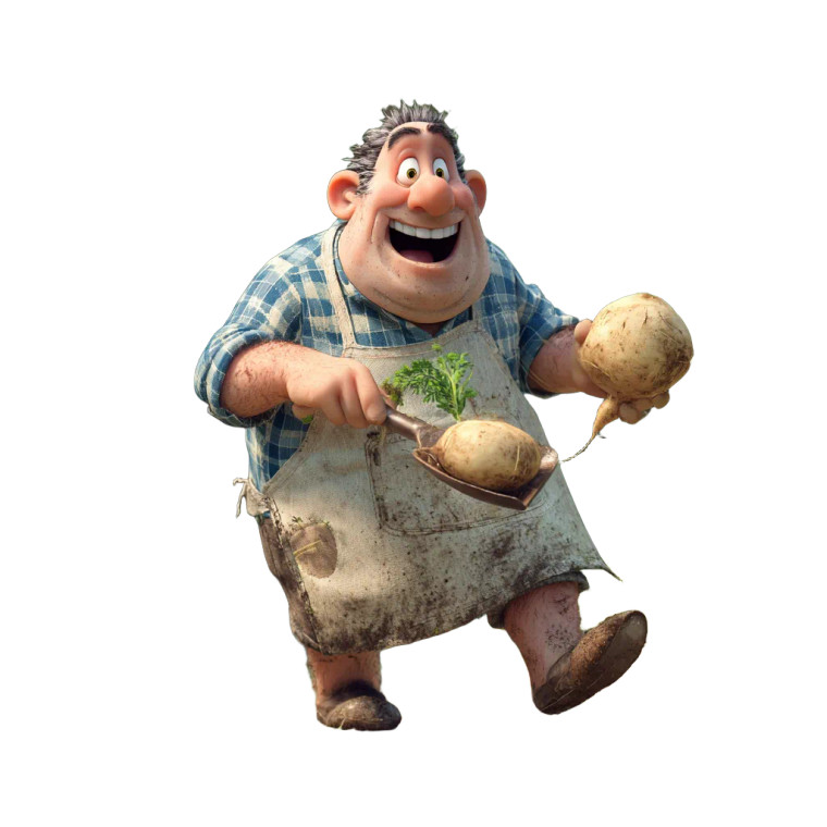 Happy Gardening Man Vinyl Car Decal Sticker – Waterproof & UV-Resistant 3.4133333333333336"