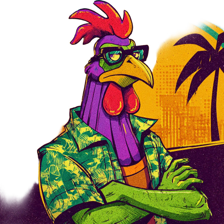 Ninja Rooster Vinyl Car Decal Sticker – Waterproof & UV-Resistant 3.4133333333333336"