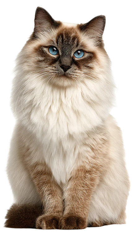 Ragdoll Cat Portrait V5 Vinyl Car Decal Sticker – Waterproof & UV-Resistant 4.8533333333333335"