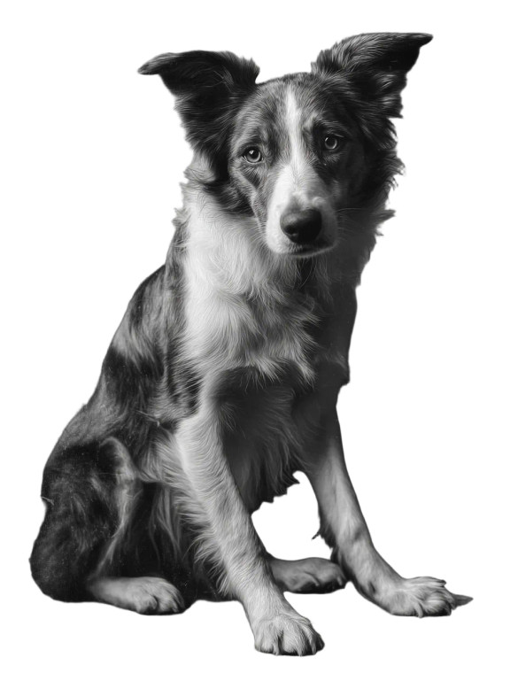 Adorable Border Collie V2 Vinyl Car Decal Sticker – Waterproof & UV-Resistant 8.32"