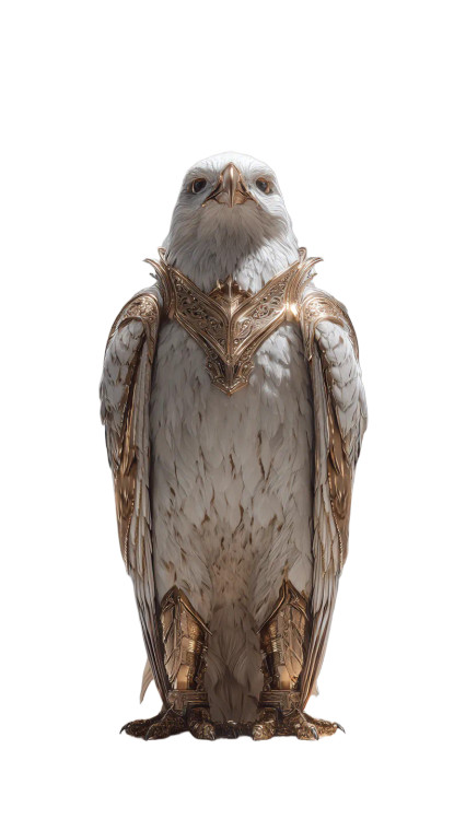 Majestic Arabic Falcon Vinyl Car Decal Sticker – Waterproof & UV-Resistant 9.706666666666667"