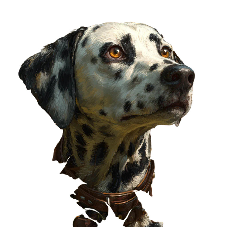 Dalmatian Portrait Vinyl Car Decal Sticker – Waterproof & UV-Resistant 6.826666666666667"