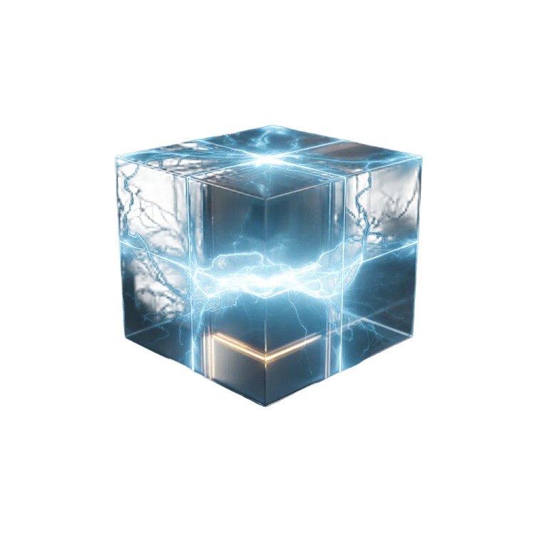 Electric Floating Cube Vinyl Car Decal Sticker – Waterproof & UV-Resistant 3.4133333333333336"
