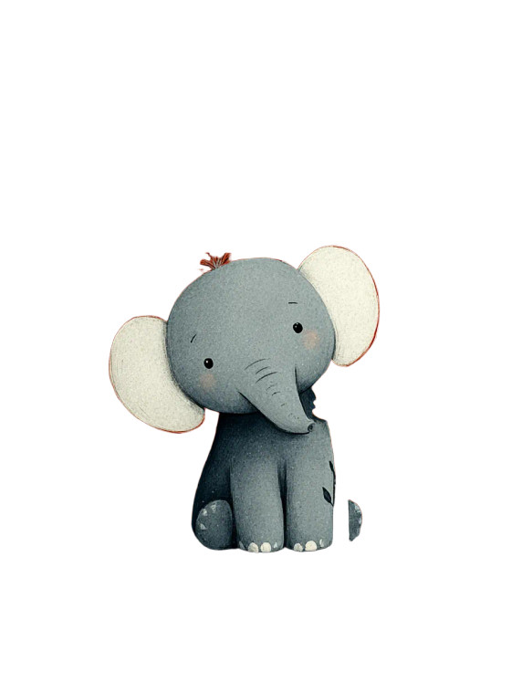 Cartoon Elephant Flowers Vinyl Car Decal Sticker – Waterproof & UV-Resistant 4.1066666666666665"