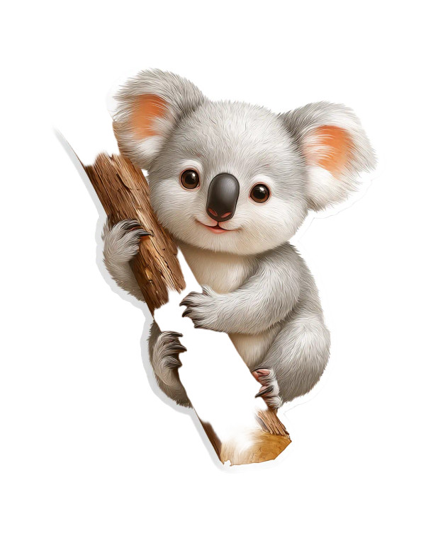 Cute Koala Sticker Vinyl Car Decal Sticker – Waterproof & UV-Resistant 4.16"