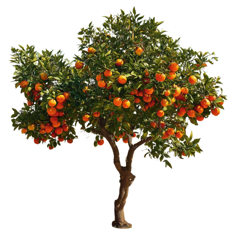 Orange Tree V3 Vinyl Car Decal Sticker – Waterproof & UV-Resistant 3.4133333333333336"
