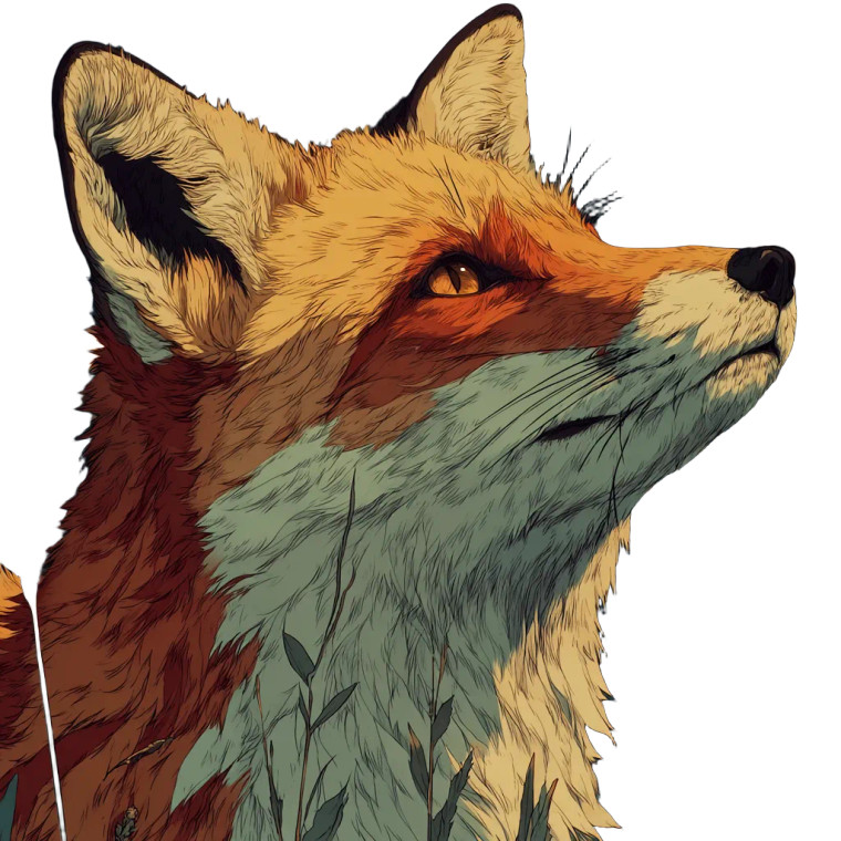 Fox V4 Vinyl Car Decal Sticker – Waterproof & UV-Resistant 3.4133333333333336"