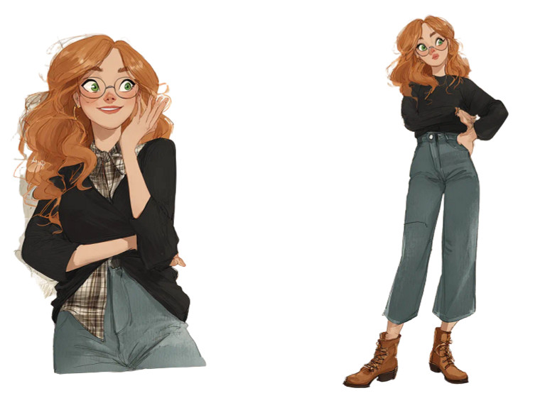 Lauren Illustration Vinyl Car Decal Sticker – Waterproof & UV-Resistant 3.1466666666666665"